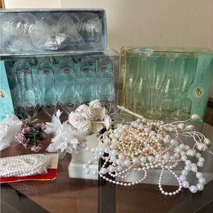 Elegant White and Cream Wedding Decor/Party Favors